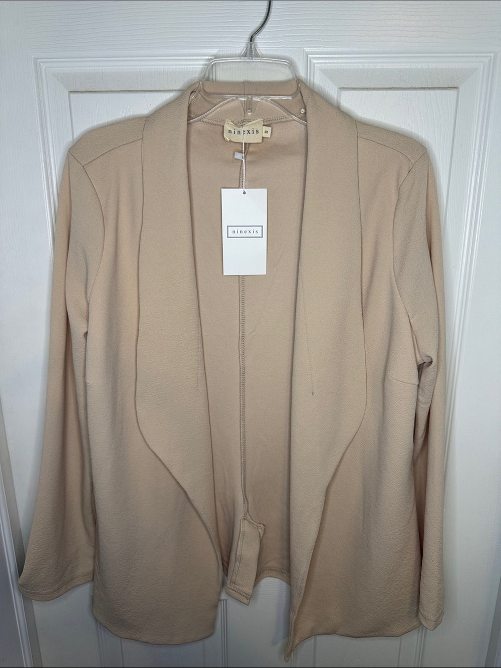 NWT Ninexis Women's Taupe Open-Front Blazer